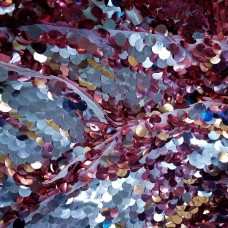 Ткань Пайеточная круглая крупная (пудра)